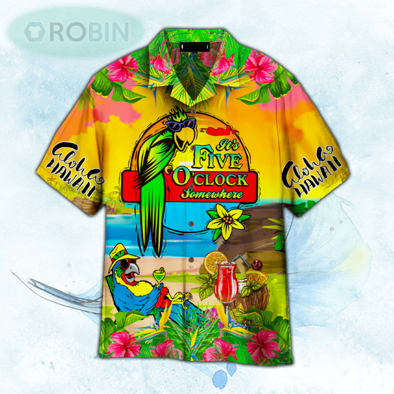 Parrot It’s 5 O’clock Somewhere Alola Hawaiian Shirt For Men and Women