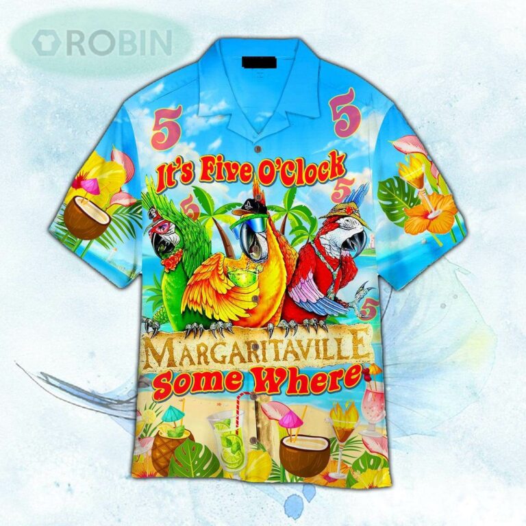 Parrot It’s 5 O’clock Somewhere Margaritaville Hawaiian Shirt For Men and Women