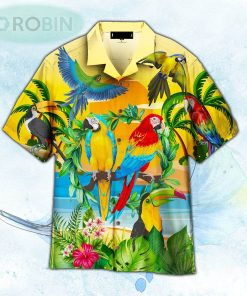 Parrots By The Beach Hawaiian Shirt For Men and Women