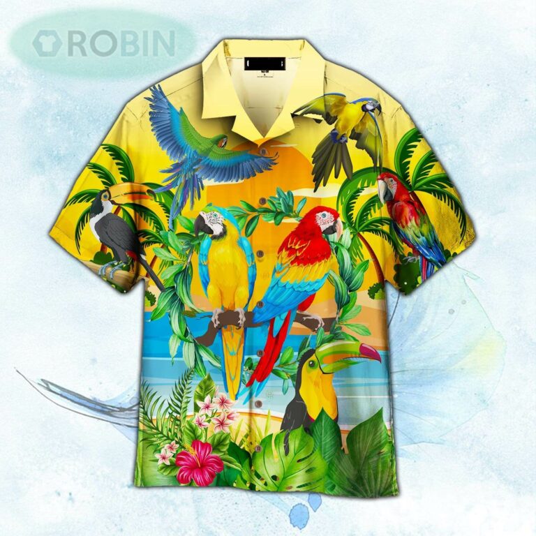 Parrots By The Beach Hawaiian Shirt For Men and Women