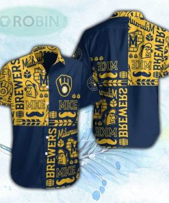 Pattern Milwaukee Brewers Icon Hawaiian Shirt For Men and Women