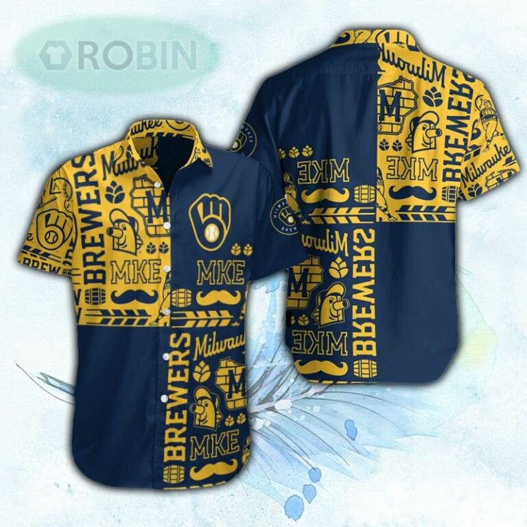 Pattern Milwaukee Brewers Icon Hawaiian Shirt For Men and Women