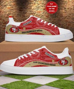 Personalized American Flag Grunge San Francisco 49ers Stan Smith Shoes, Gift for NFL fans