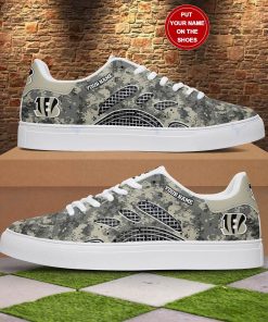 Personalized Camouflage Cincinnati Bengals Stan Smith Shoes, Gift for NFL fans