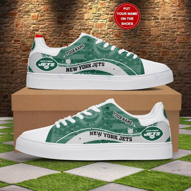 Personalized Camouflage New York Jets Stan Smith Shoes, Gift for NFL fans