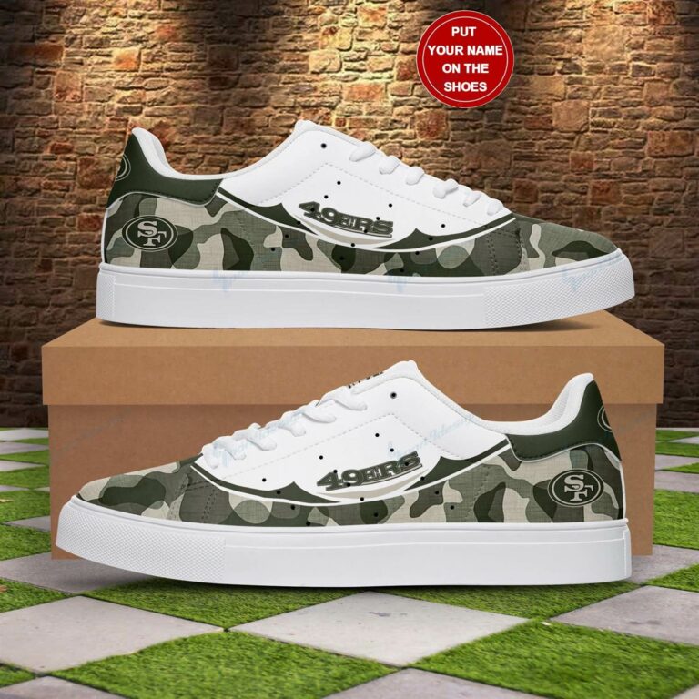 Personalized Camouflage San Francisco 49ers Stan Smith Shoes, Gift for NFL fans