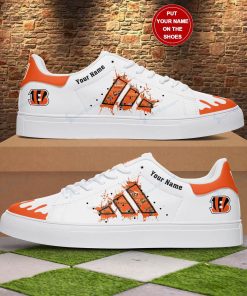 Personalized Cincinnati Bengals Adidas Logo Stan Smith Shoes, Gift for NFL fans