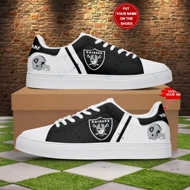 Personalized Helmet Las Vegas Raiders Stan Smith Shoes, Gift for NFL fans