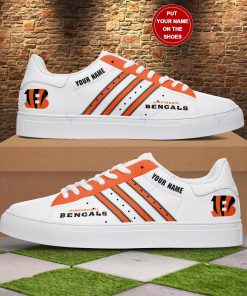 Personalized Logo Cincinnati Bengals Stan Smith Shoes, Gift for NFL fans