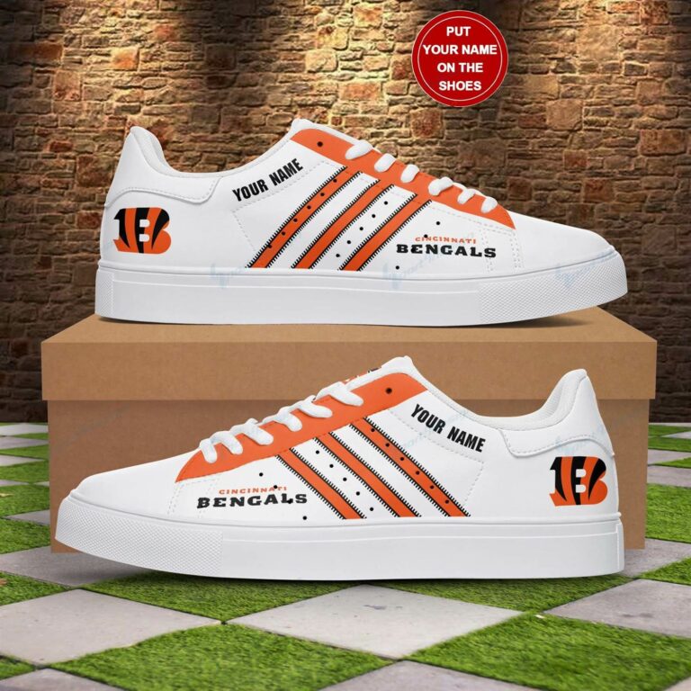 Personalized Logo Cincinnati Bengals Stan Smith Shoes, Gift for NFL fans