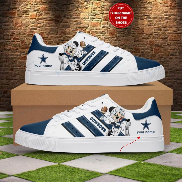 Personalized Mickey Dallas Cowboys Football Stan Smith Shoes, Gift for NFL fans