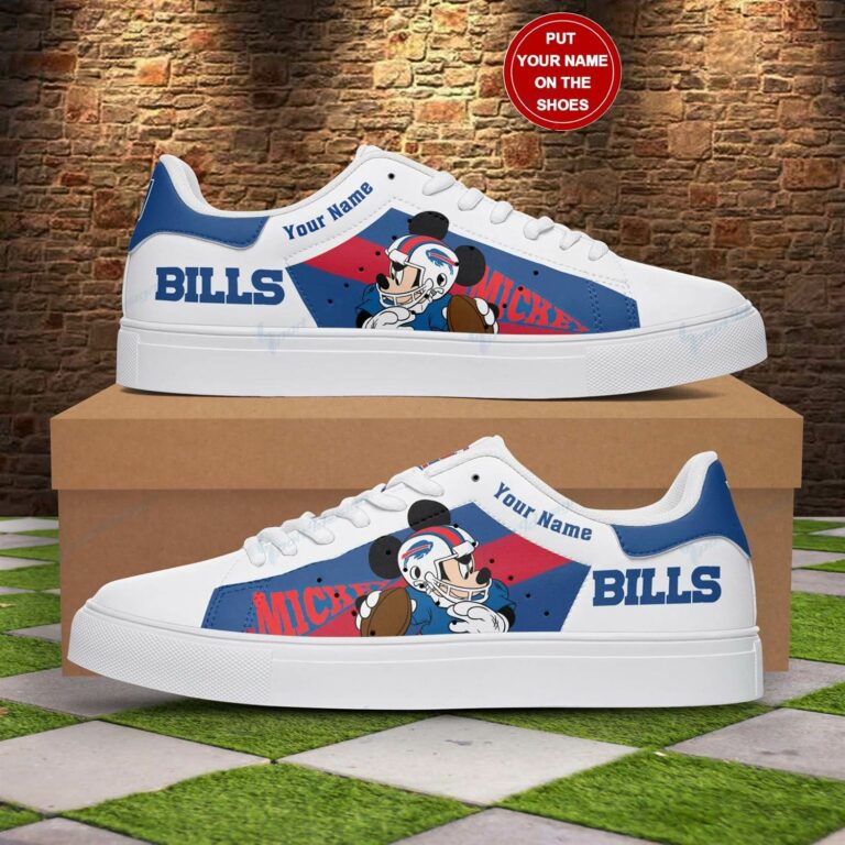 Personalized Mickey Mouse Buffalo Bills Football Stan Smith Shoes, Gift for NFL fans