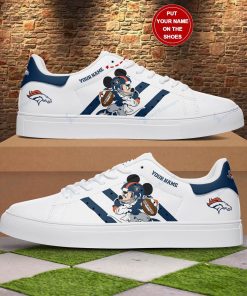 Personalized Mickey Mouse Denver Broncos Stan Smith Shoes, Gift for NFL fans