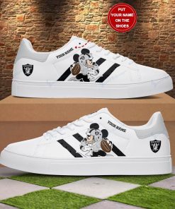 Personalized Mickey Mouse x Las Vegas Raiders Stan Smith Shoes, Gift for NFL fans