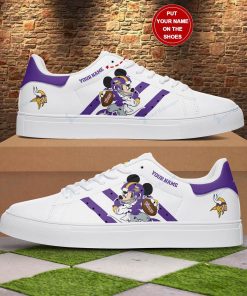 Personalized Mickey Football Minnesota Vikings Stan Smith Shoes, Gift for NFL fans