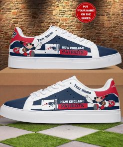 Personalized Mickey Mouse New England Patriots Stan Smith Shoes, Gift for NFL fans