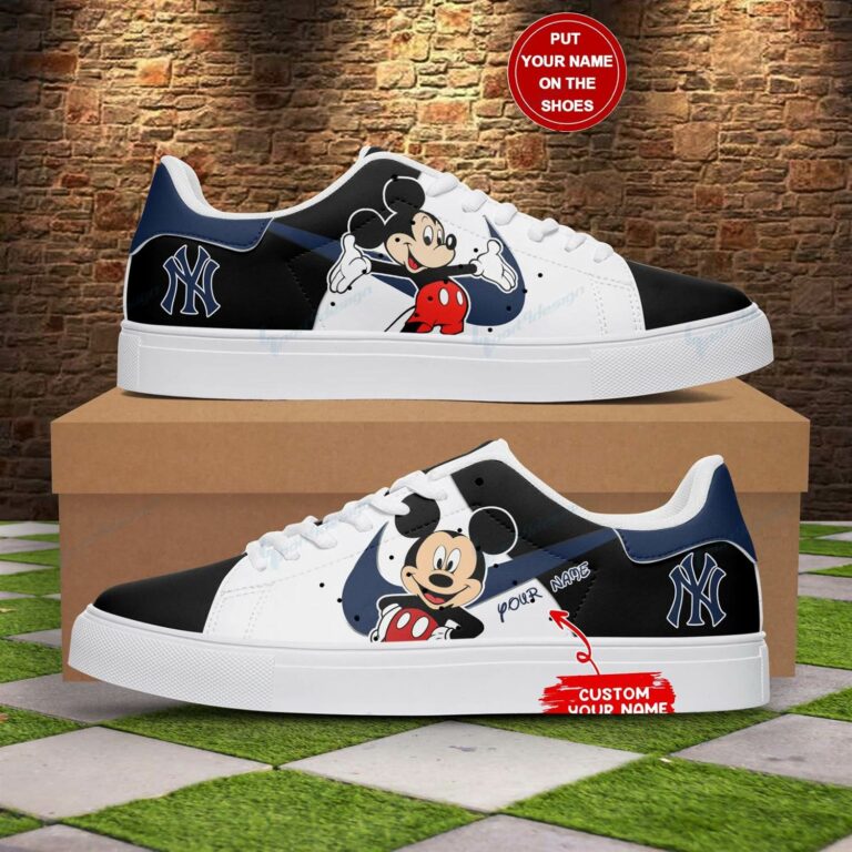 Personalized Mickey New York Yankees Nike Stan Smith Shoes, Gift for NFL fans
