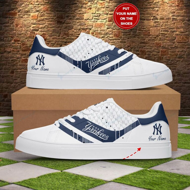 Personalized New York Yankees Logo Stan Smith Shoes, Gift for NFL fans