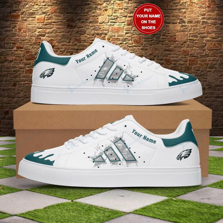 Personalized Philadelphia Eagles Adidas Stan Smith Shoes, Gift for NFL fans