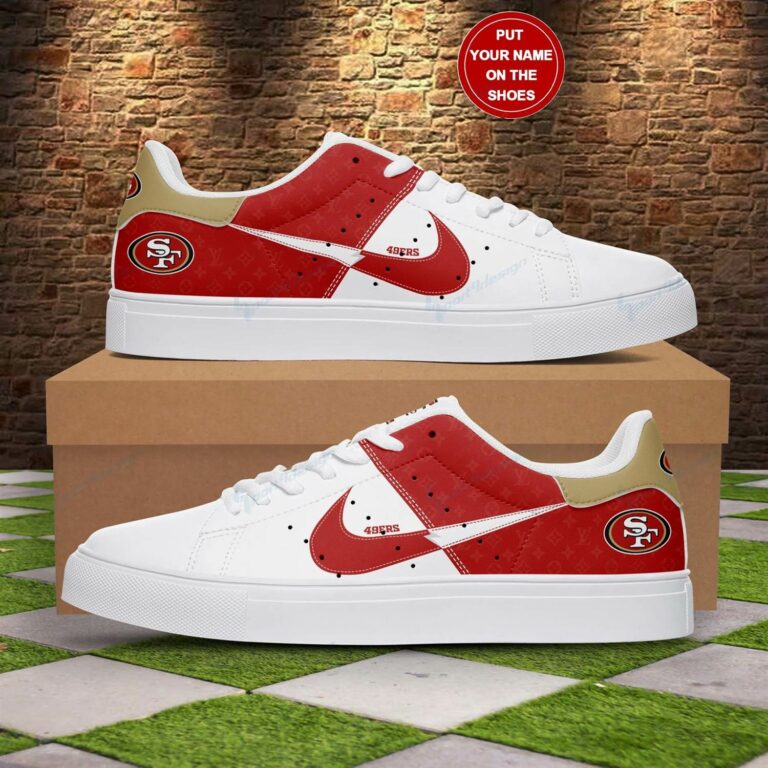 Personalized San Francisco 49ers Nike Logo Stan Smith Shoes, Gift for NFL fans
