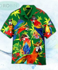 Pirate Parrots Tropical Hawaiian Shirt For Men and Women