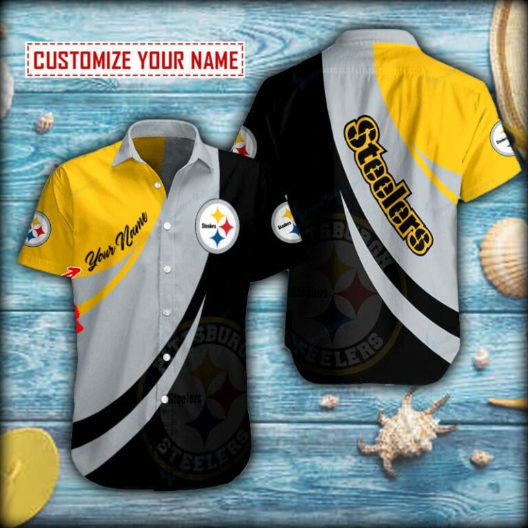 Pittsburgh Steelers Football Logo Short Sleeve Hawaiian Shirt