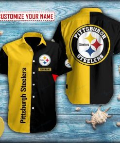 Pittsburgh Steelers Yellow And Black Short Sleeve Hawaiian Shirt