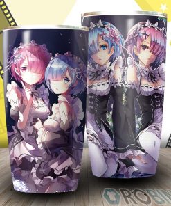 Rem & Ram Rezero Tumbler, Anime Best Gift
