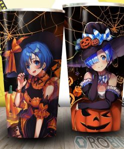 Rem Rezero Halloween Tumbler, Gift for Anime Fans