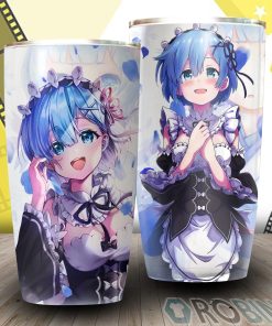 Rem Rezero Tumbler, Cute Gift for Anime Fans Rem Rezero Tumbler, Cute Gift for Anime Fans