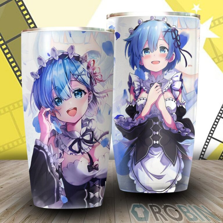 Rem Rezero Tumbler, Cute Gift for Anime Fans