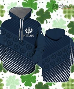 Scotland Pride – FLag & Thistle Tartan St Patrick’s Day All Over Print Hoodie