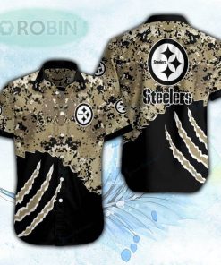 Scratch Camouflage Pittsburgh Steelers Hawaiian Shirt For Men and Women