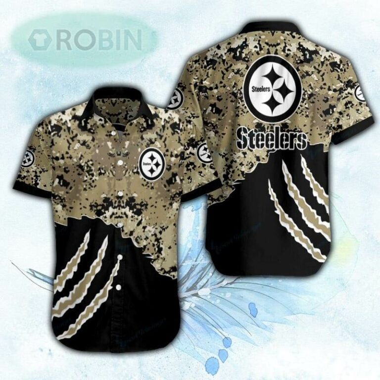 Scratch Camouflage Pittsburgh Steelers Hawaiian Shirt For Men and Women
