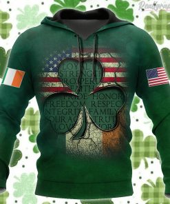 Shamrock Irish St.Patrick Day All Over Print Hoodie