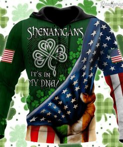 Shenanigans It’s In My DNA St.Patrick Day All Over Print Hoodie