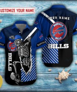 Skeleton Dancing Buffalo Bills Short Sleeve Hawaiian Shirt Skeleton Dancing Buffalo Bills Short Sleeve Hawaiian Shirt