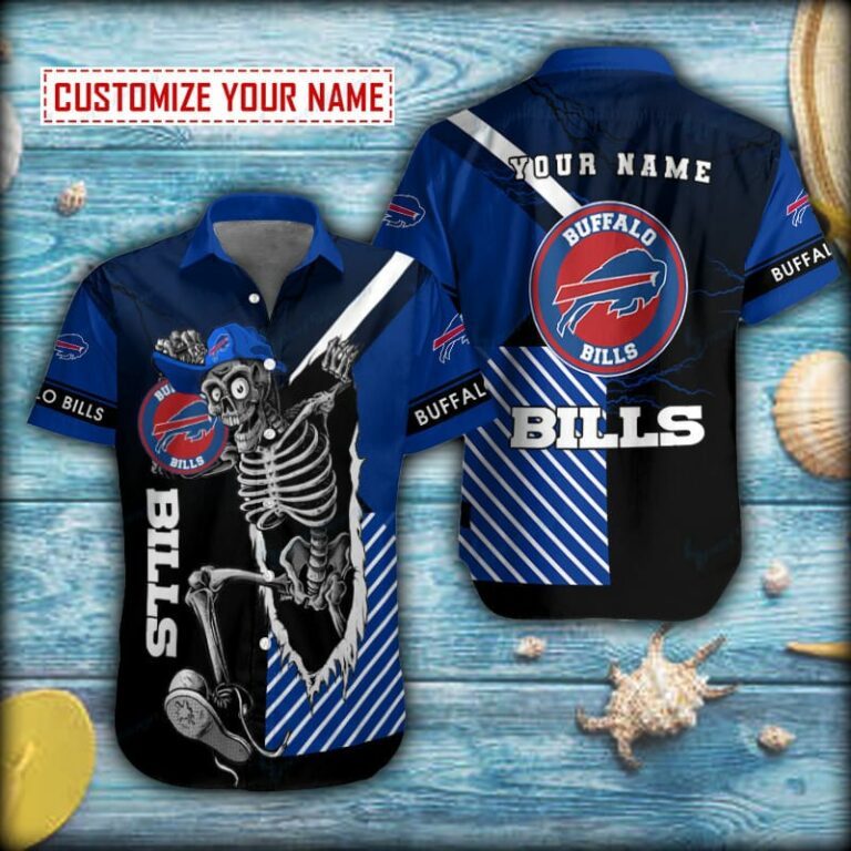 Skeleton Dancing Buffalo Bills Short Sleeve Hawaiian Shirt