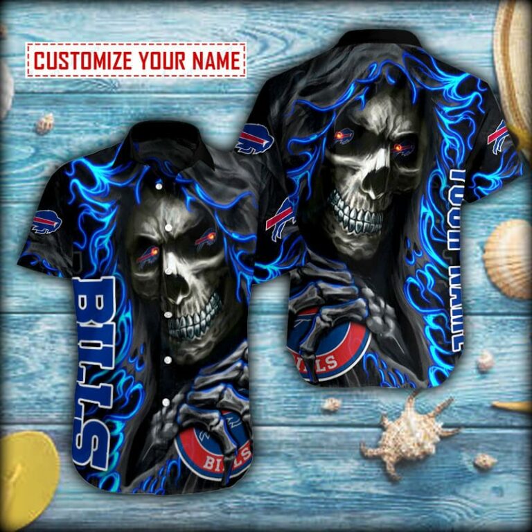 Skull Hold Buffalo Bills Short Sleeve Hawaiian Shirt