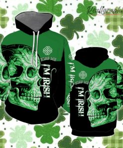 Skull Irish St.Patrick Day All Over Print Hoodie