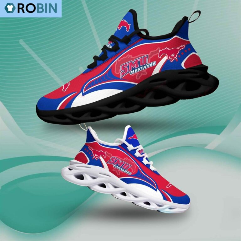 SMU Mustangs Sport Shoes, NCAA Shoes Gift For Fans