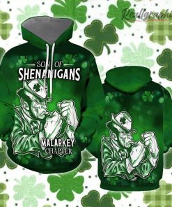 Sons Of Shenanigans Malarkey Chapter St Patrick Day All Over Print Hoodie