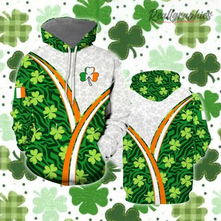 St Patrick Day Irish Proud Hoodie Over Print Hoodie