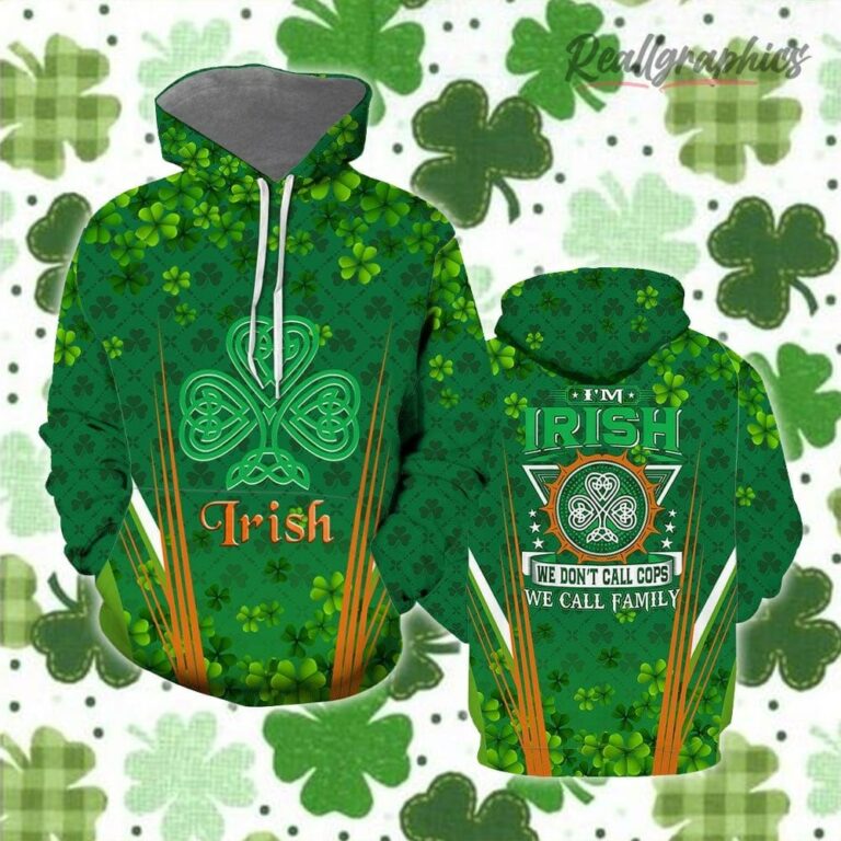 St Patrick’s Day I Am Irish Hoodie Over Print Hoodie