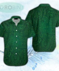 St Patrick’s Day Green Shamrock Aloha Hawaiian Shirt For Men & Women