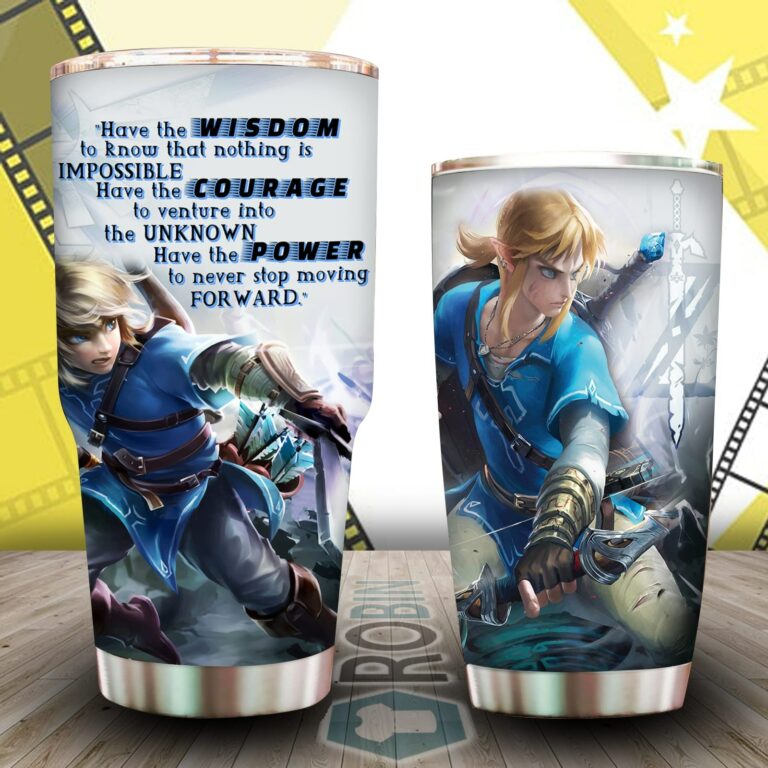 The Legend Of Zelda Link Wisdom Courage Power Tumbler