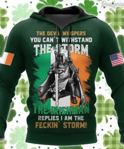 The Storm The Irishman St.Patrick Day All Over Print Hoodie