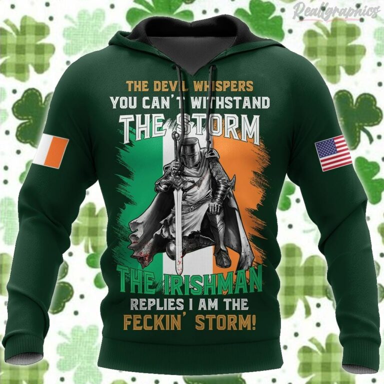 The Storm The Irishman St.Patrick Day All Over Print Hoodie