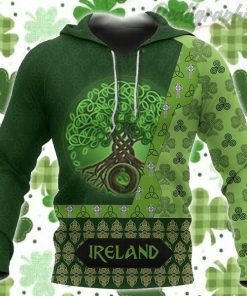 Tree Irish St Patrick’s Day Hoodie Over Print Hoodie