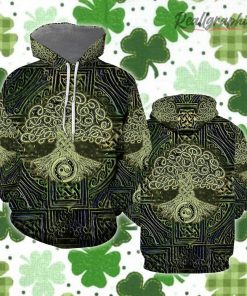 Tree of Life Celtic St Patrick Day All Over Print Hoodie